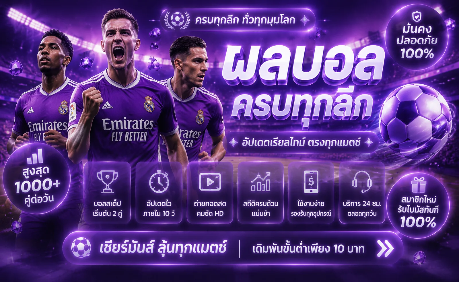 แบนเนอร์ผลบอลสด NUB10 และข้อมูลกีฬา